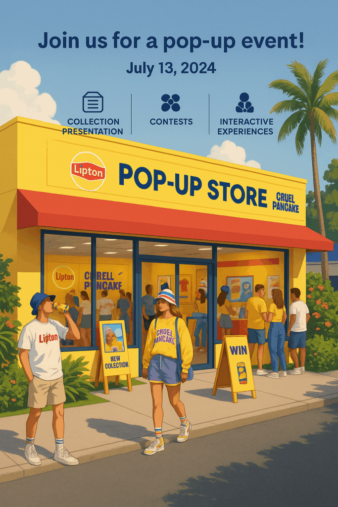 Pop up Store de Cruel Pancake x Lipton Ice tea